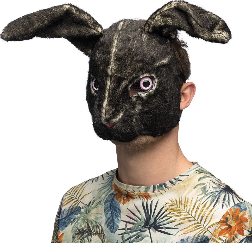Pluche Zwarte Konijnen Masker