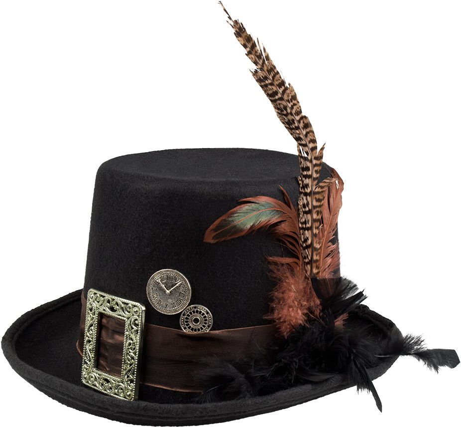 Plumepunk steampunk hoed