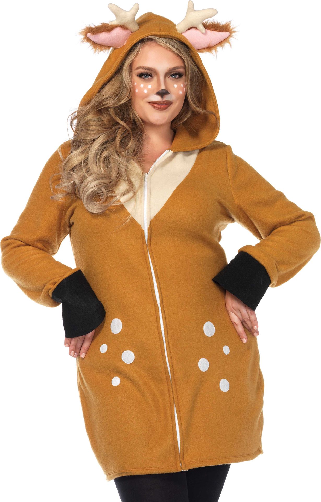 Plus Size Bruine Ree Kostuum