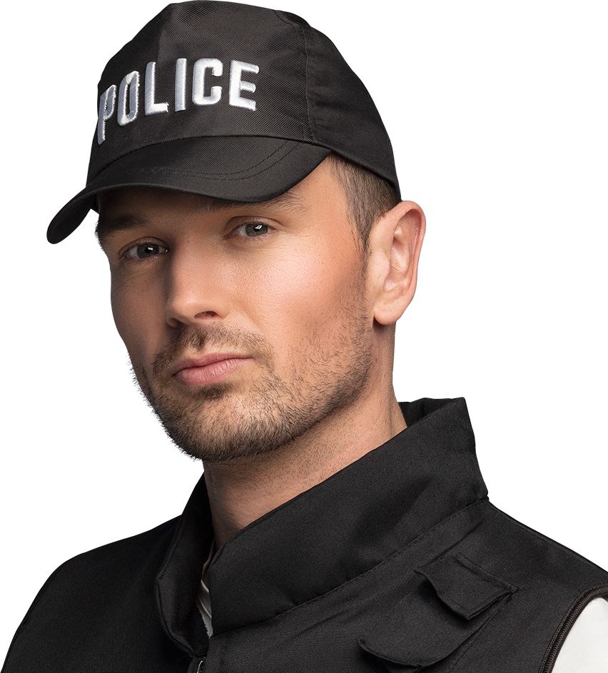 Police Zwarte Verstelbare Pet