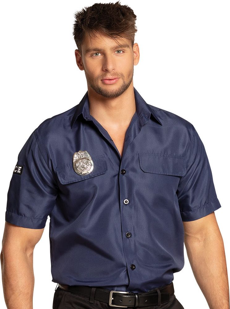 Politie blouse heren met badge