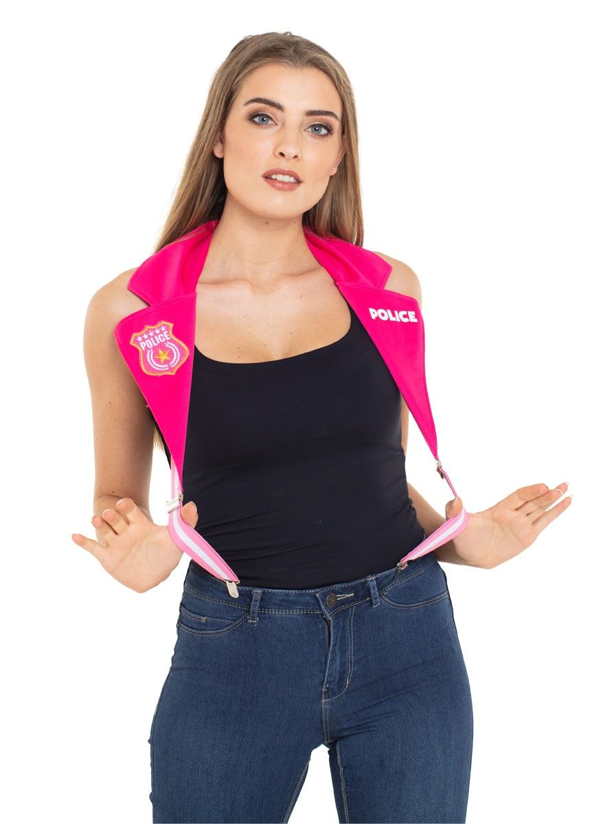Politie Kraag Bretels Roze