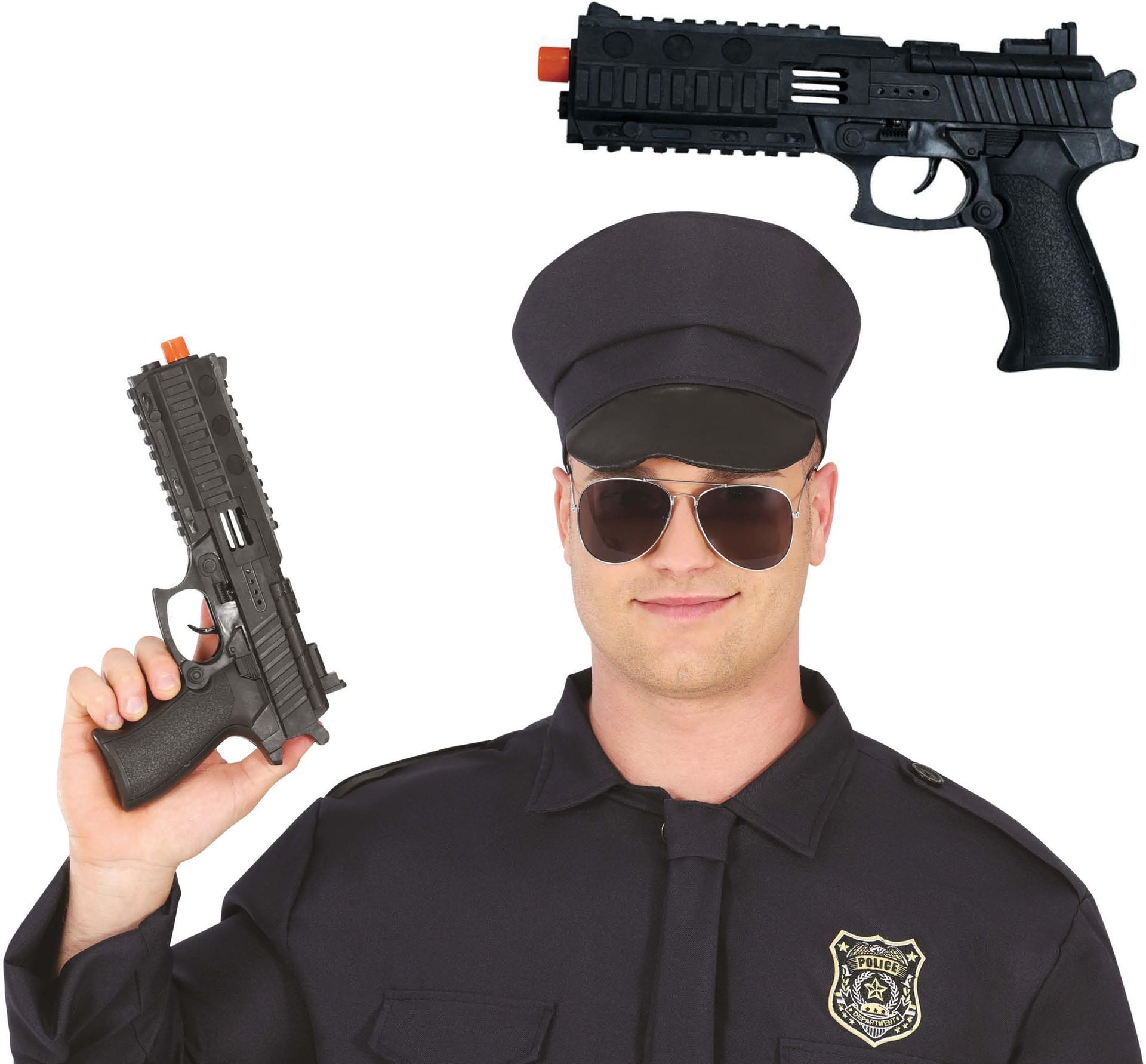 Politie Pistool Swat Zwart 28cm