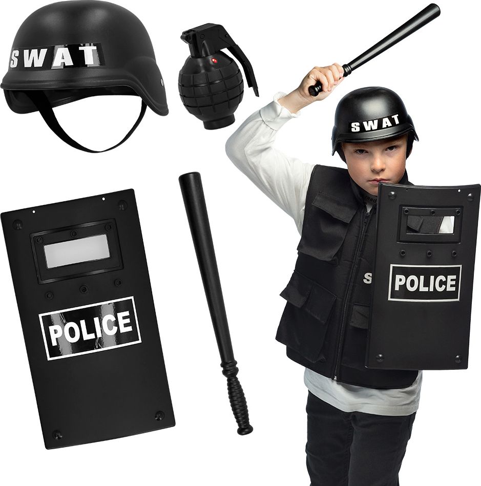 Politie Swat Kinder Accessoires 4-Delig