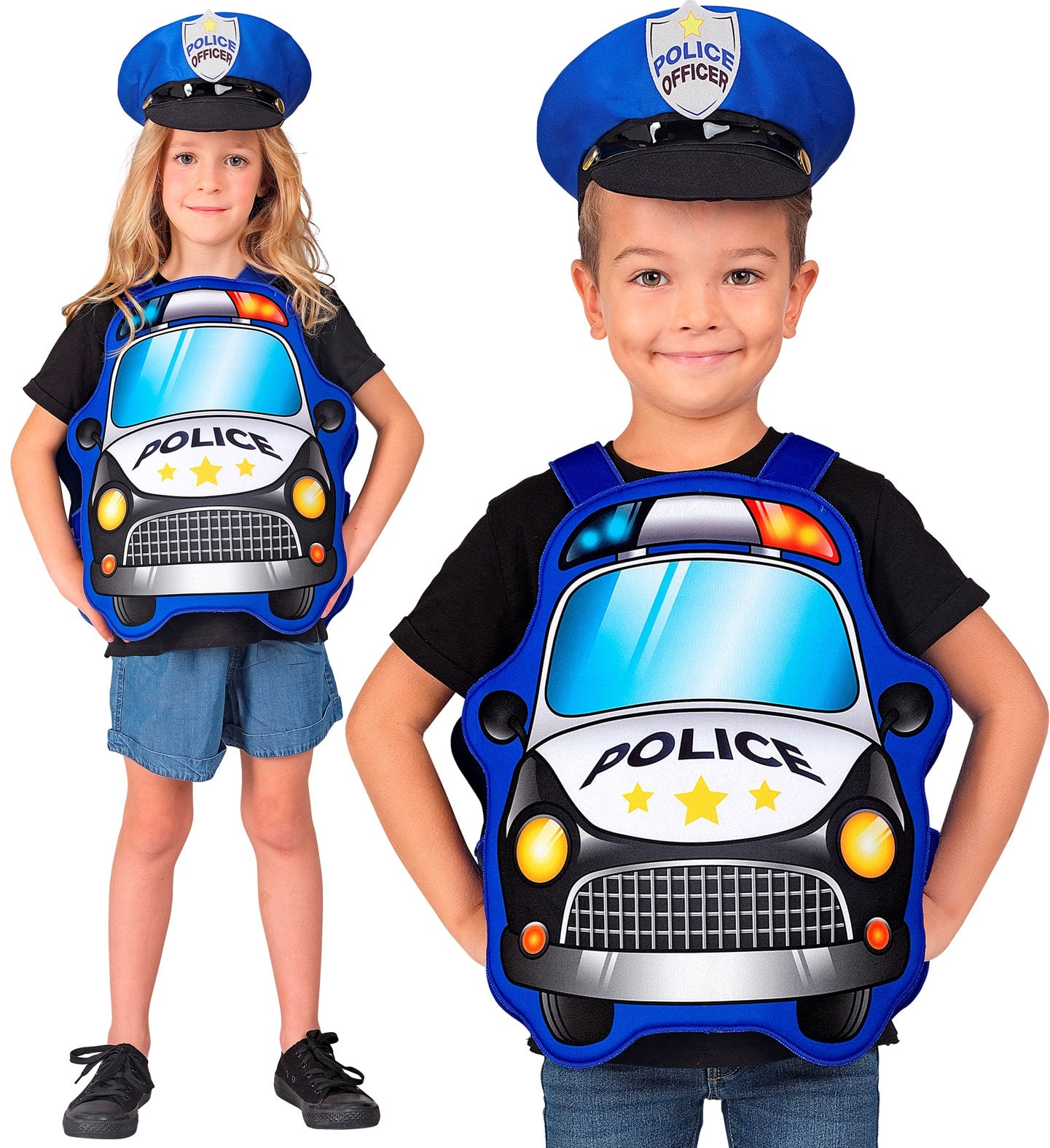 Politieauto Kostuumset met Pet Kinderen 110-116 cm