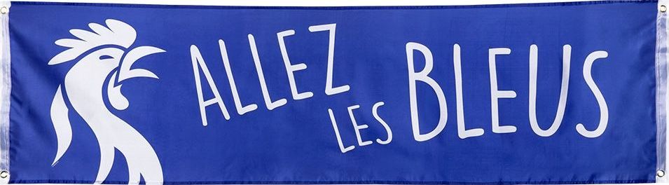 Polyester Banner 'Allez Les Bleus' 180cm
