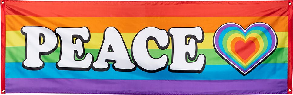 Polyester Regenboog Banner Peace