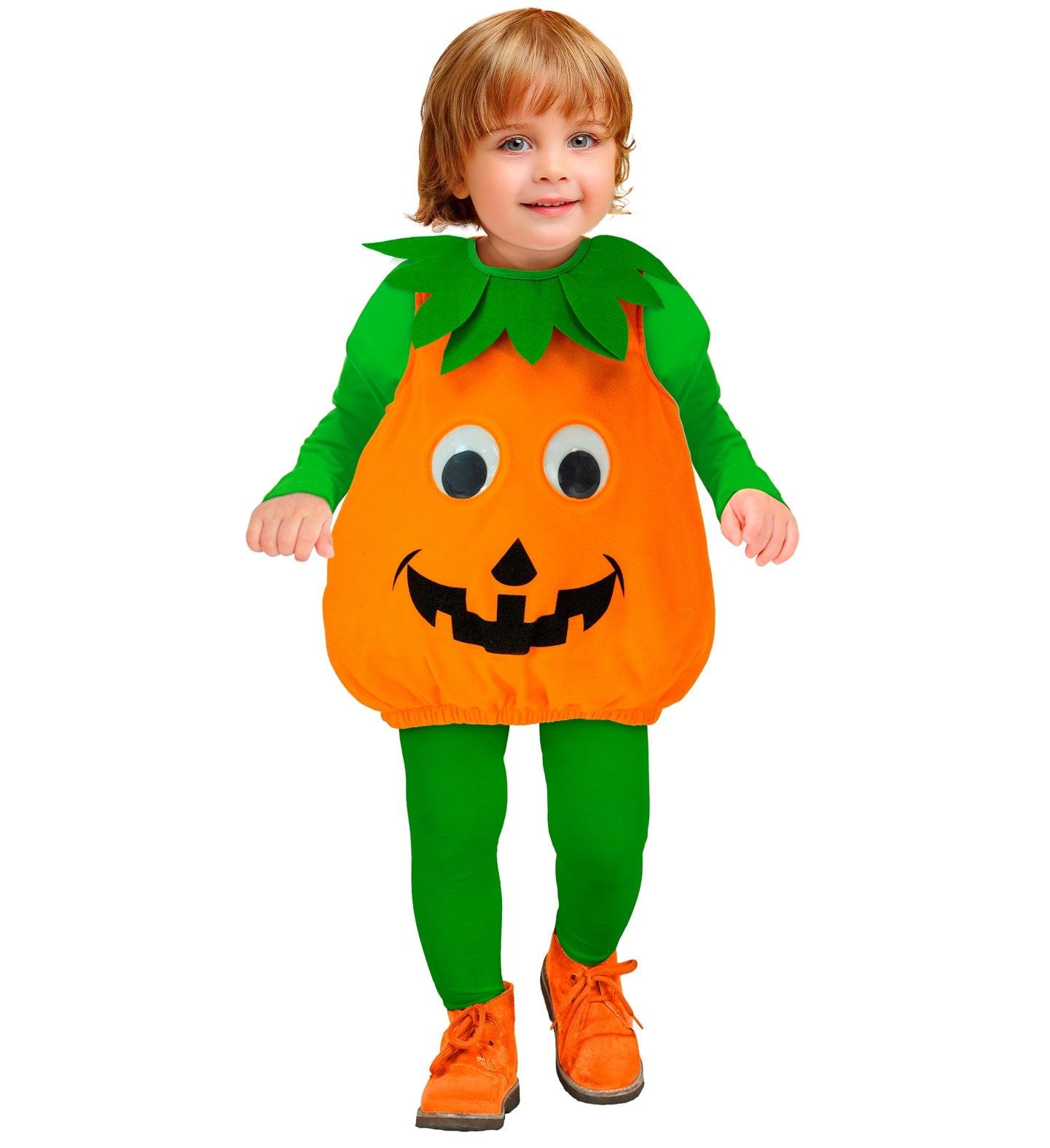 Pompoen Jumpsuit Oranje Kostuum Kinderen 98-104 cm