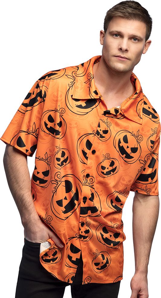 Pompoenen Halloween Blouse Heren