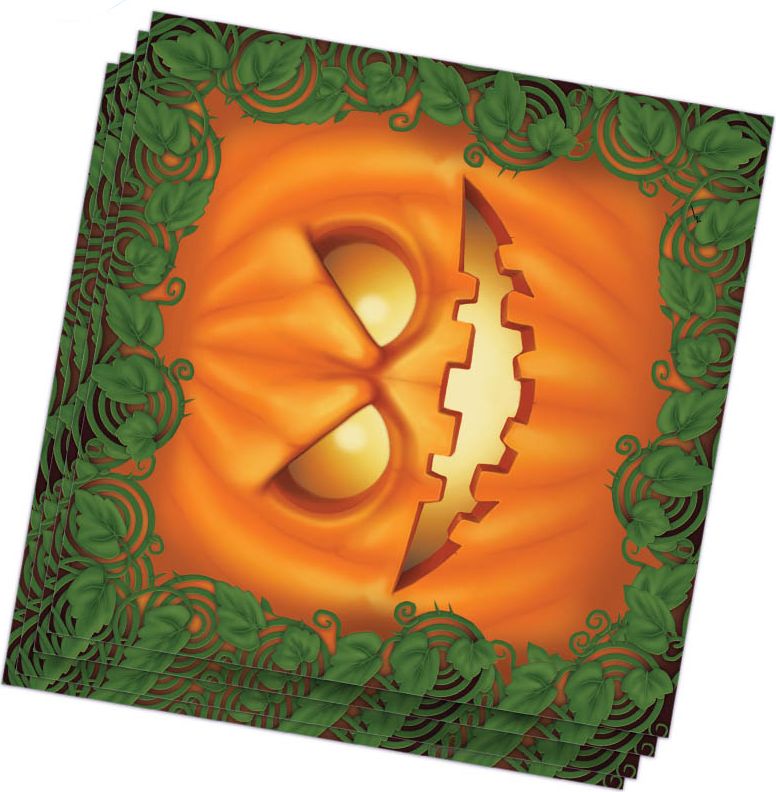 Pompoenprint Servetten Halloween