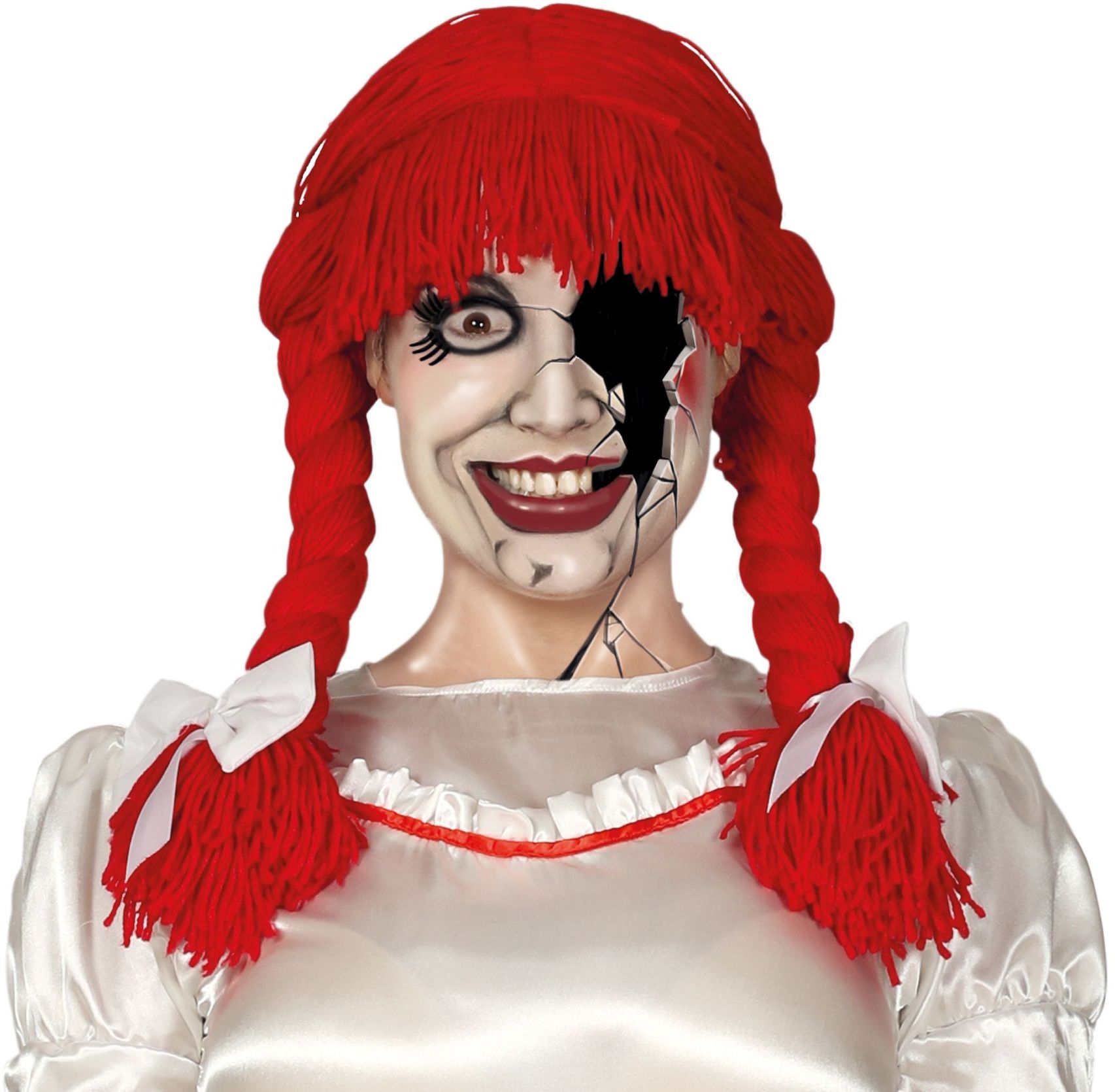 Poppenpruik Rode Vlechten