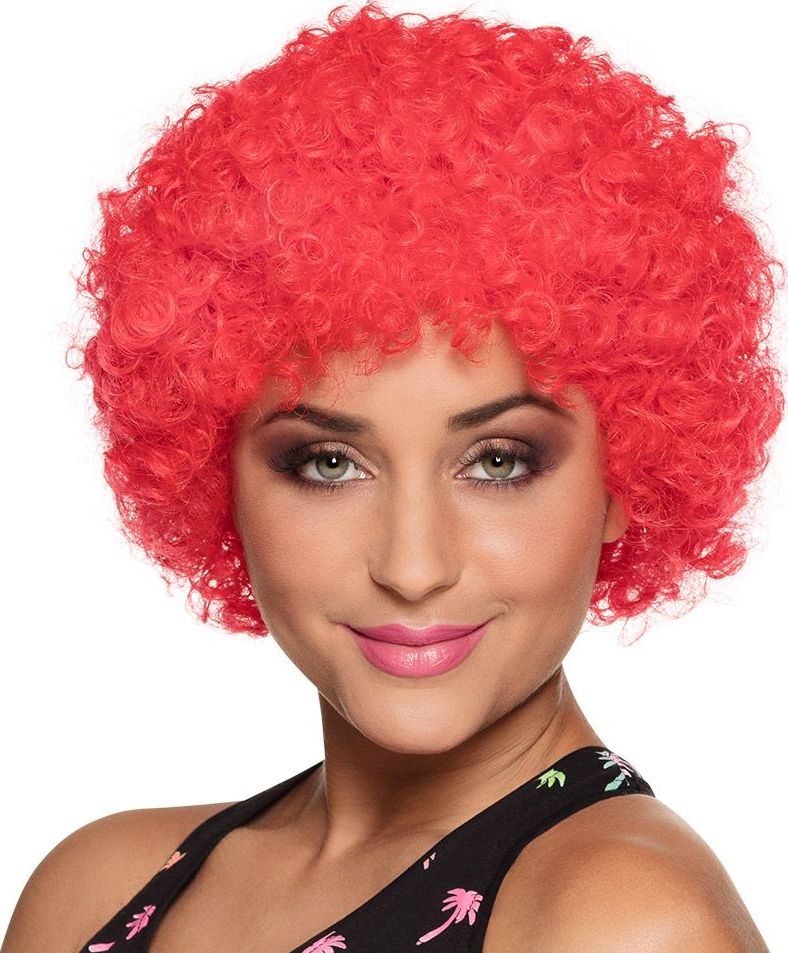 Poppy Afro Pruik Rood