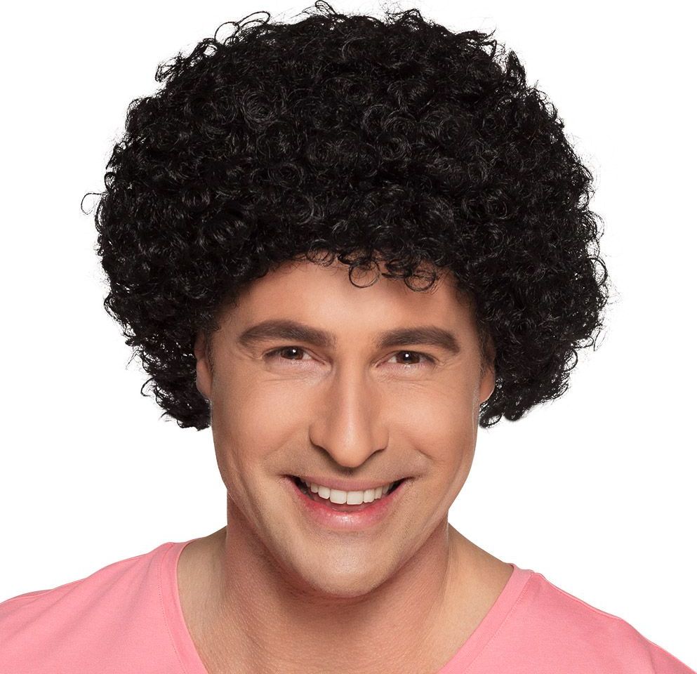 Poppy Afro Pruik Zwart