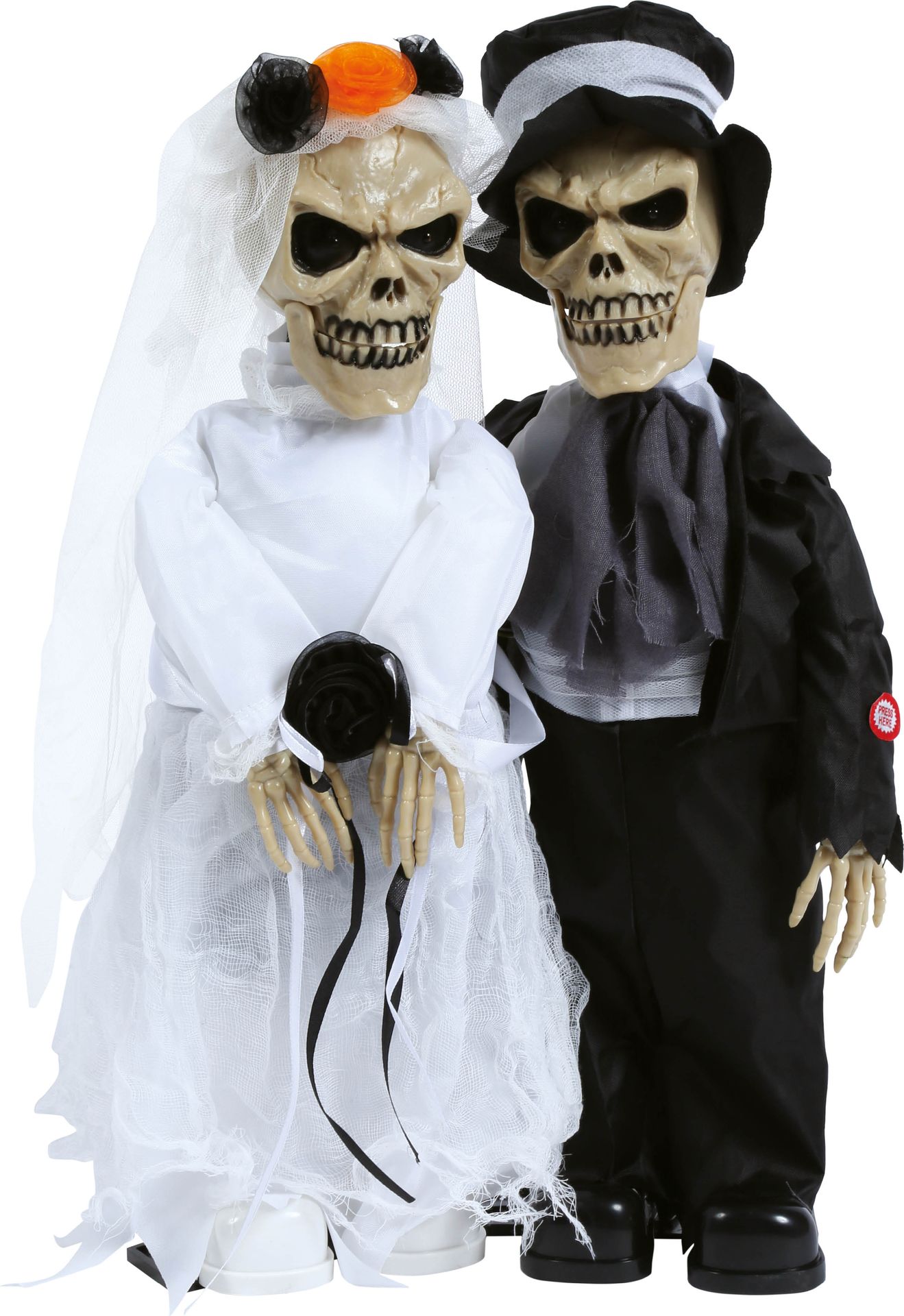 Pratend bruidspaar skelet