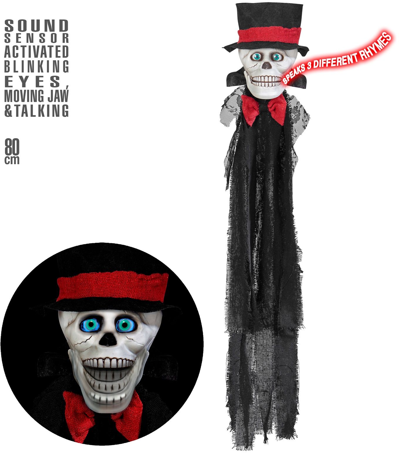 Pratende Zombie Bruidegom met Lichtgevende Ogen