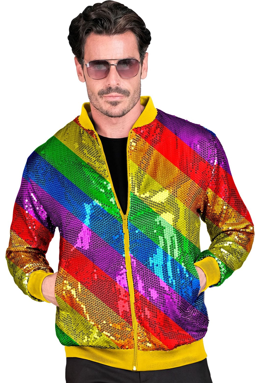 Pride Regenboog Pailletten Foute Trainingsjas