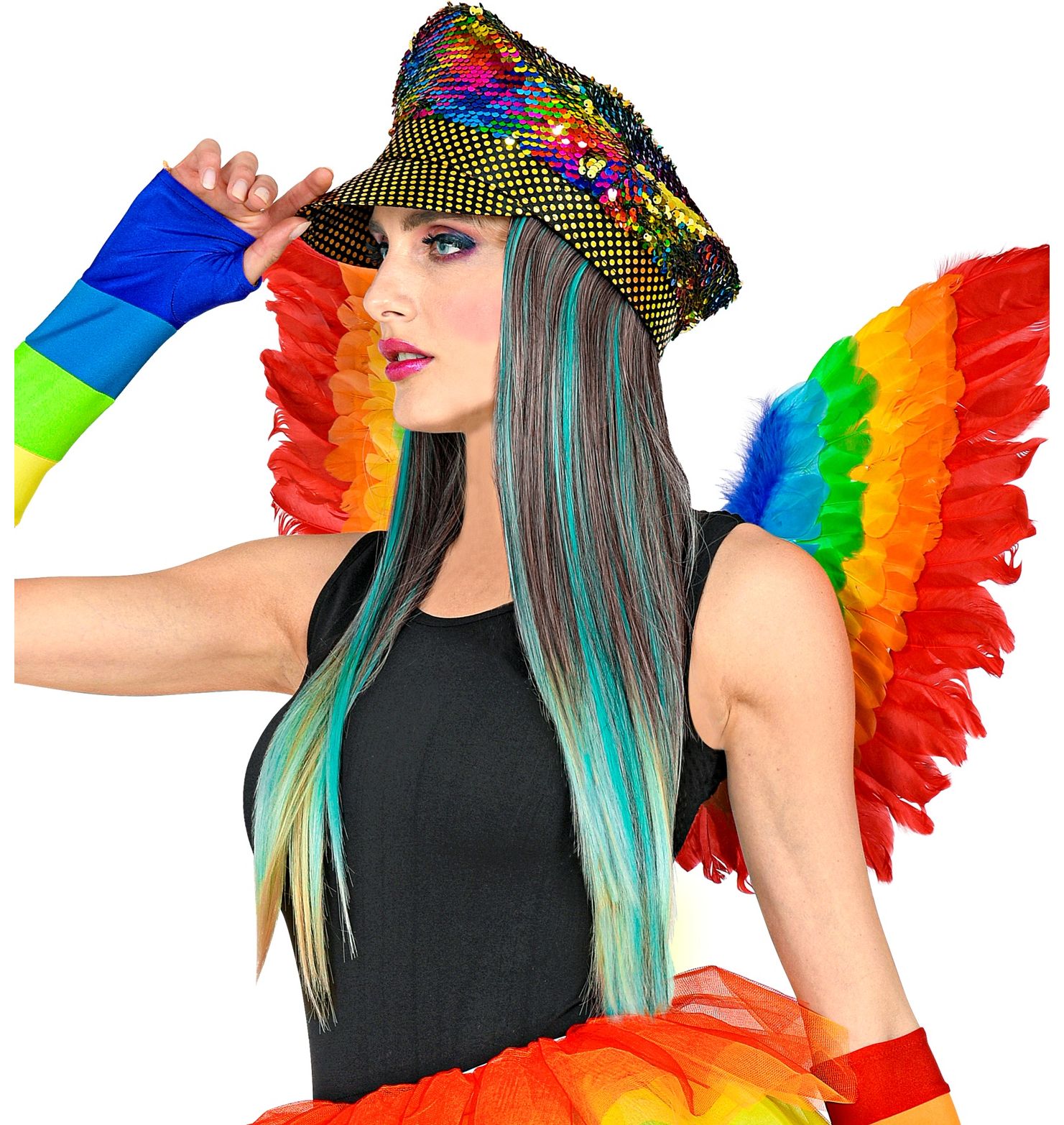 Pride Regenboog Pet met Haar