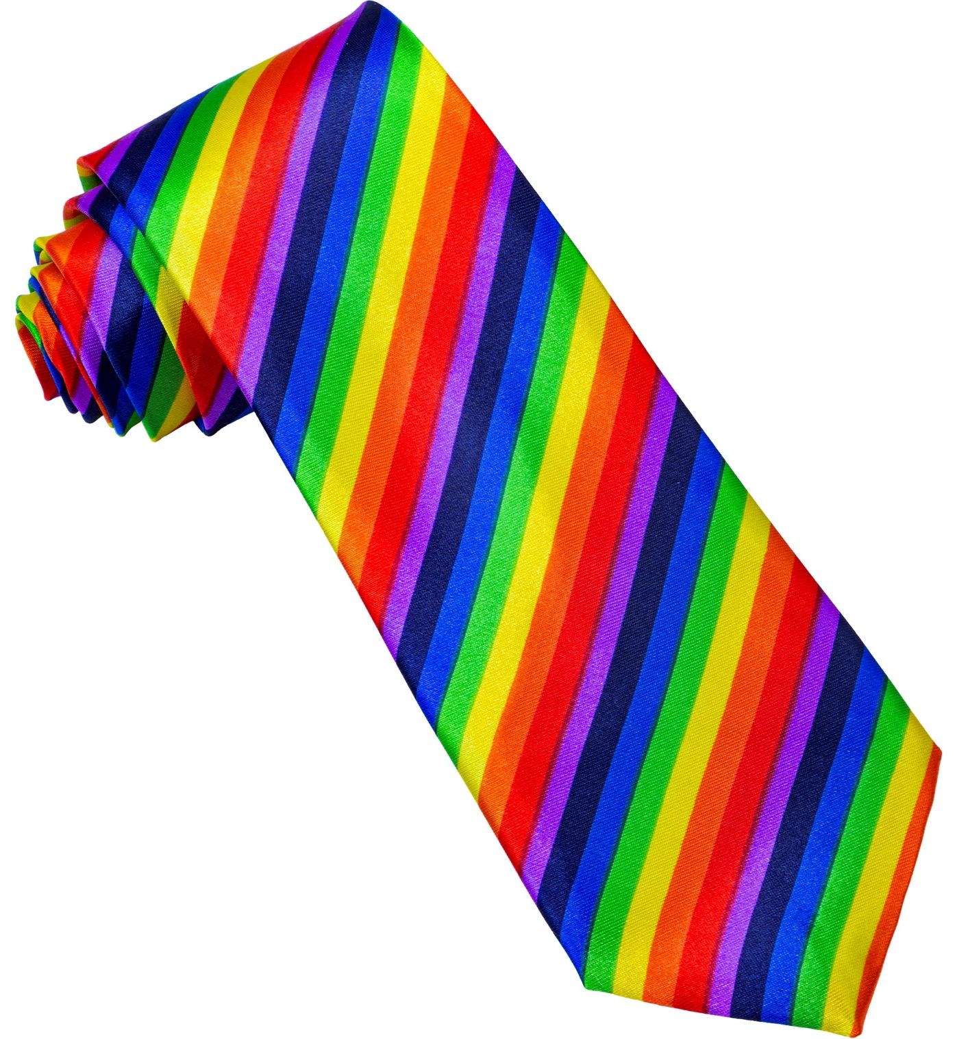 Pride regenboog satijnen stropdas