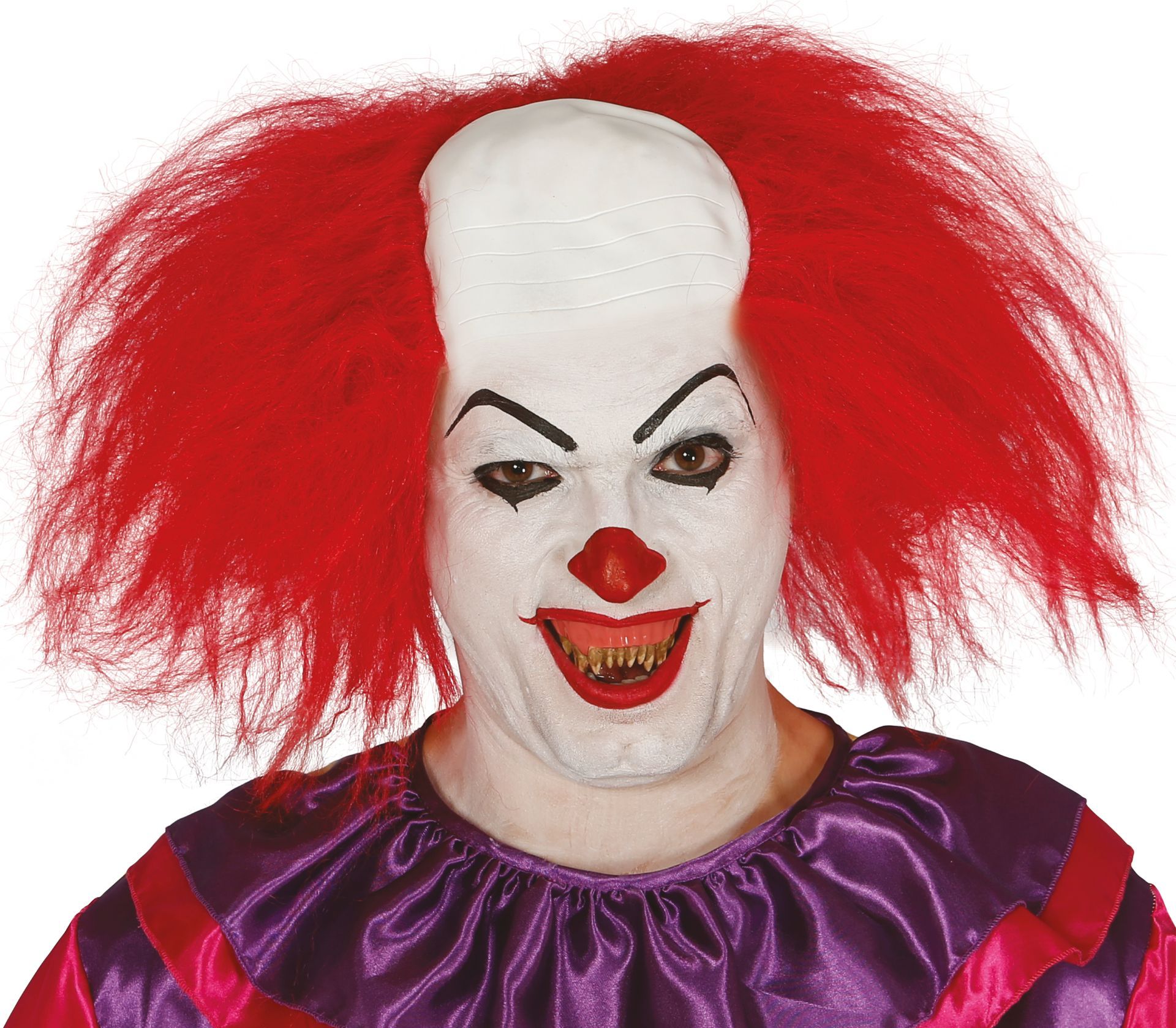 procent Montgomery Brandewijn Pruik clown met kale kop | Carnavalskleding.nl