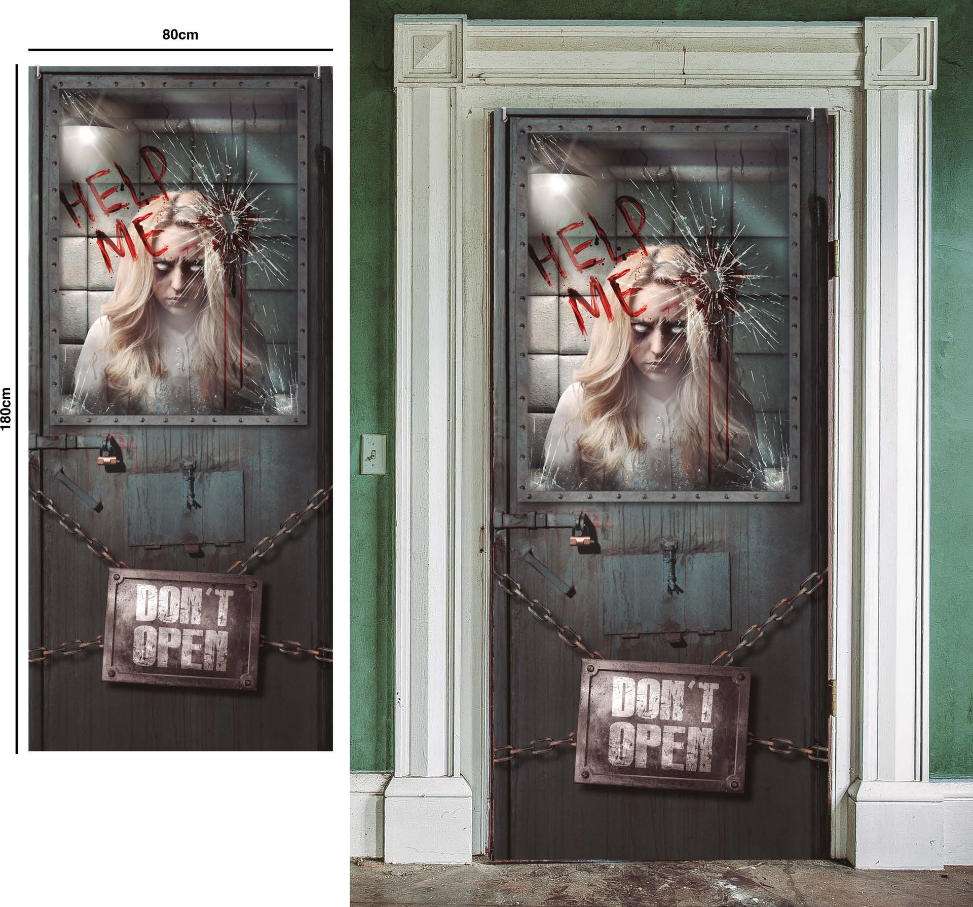 Psycho Halloween Deur Decoratie