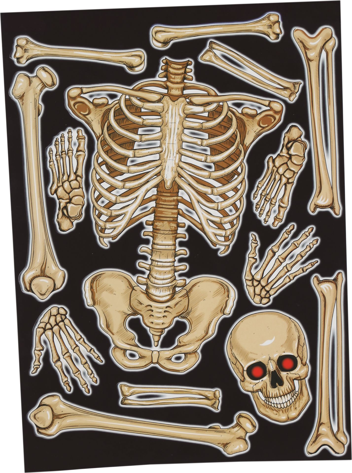 Raamstickers skelet
