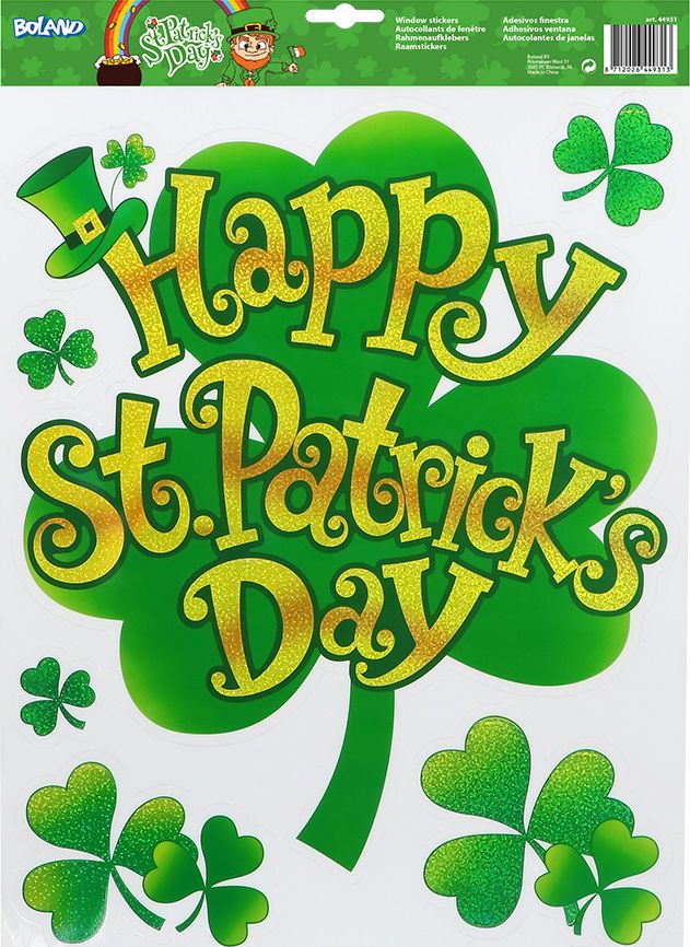 Raamstickers St. Patrick's Day