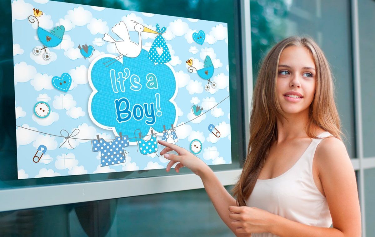 Raamvlag Geboorte Its A Boy