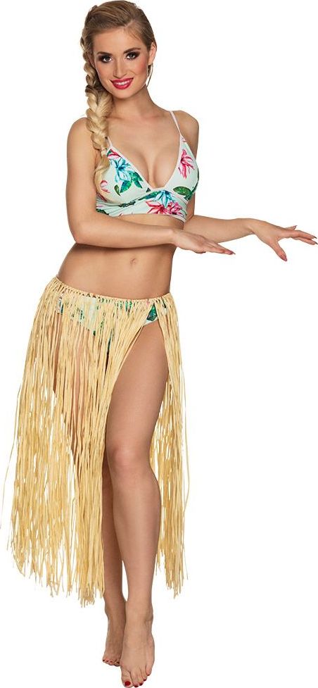 Raffia Hawaii Rok Lang Naturel