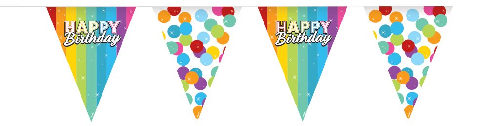Rainbow Verjaardag Vlaggenlijn 6 Meter