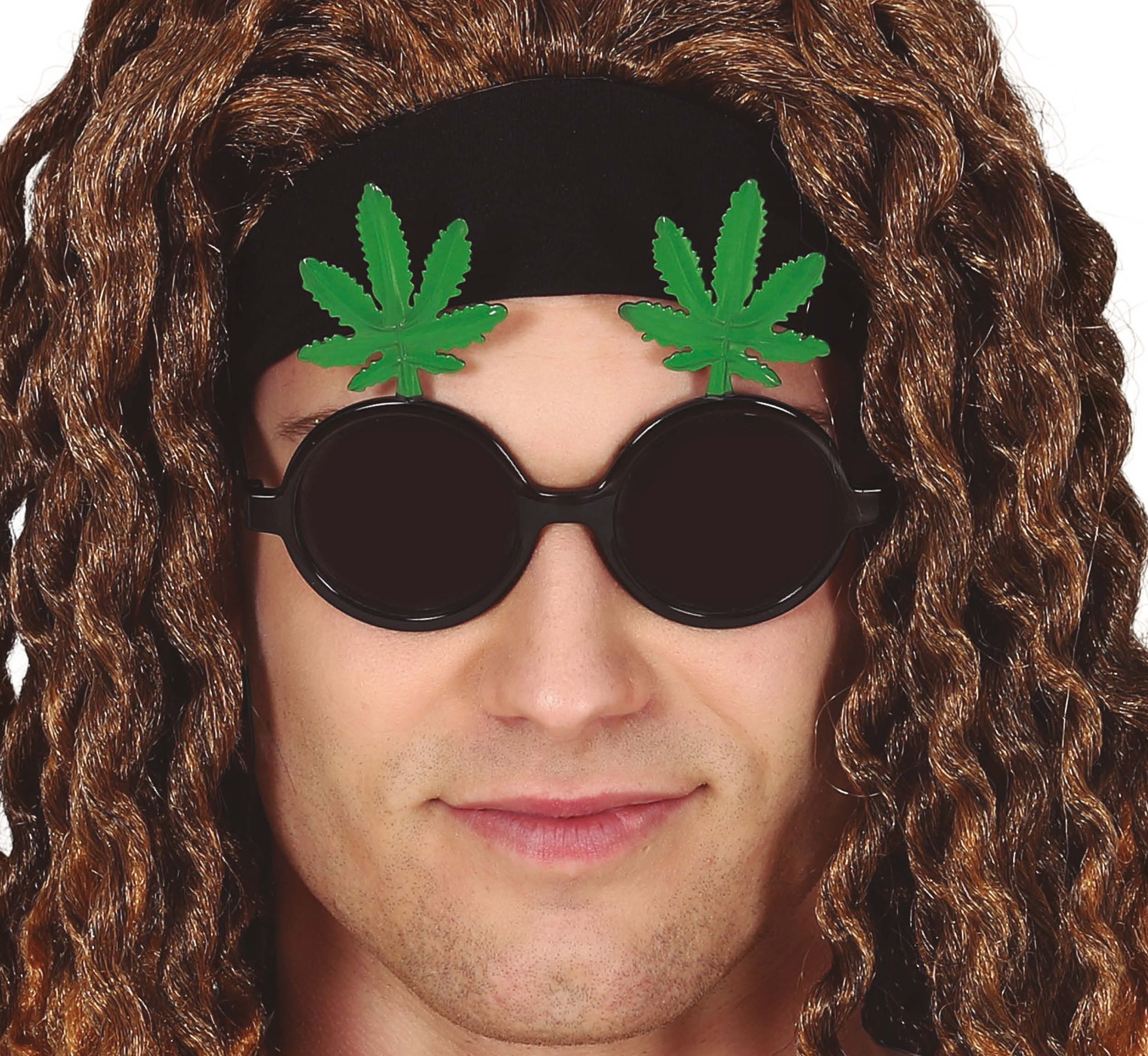 Rasta Bril Wiet Bladeren Zwart