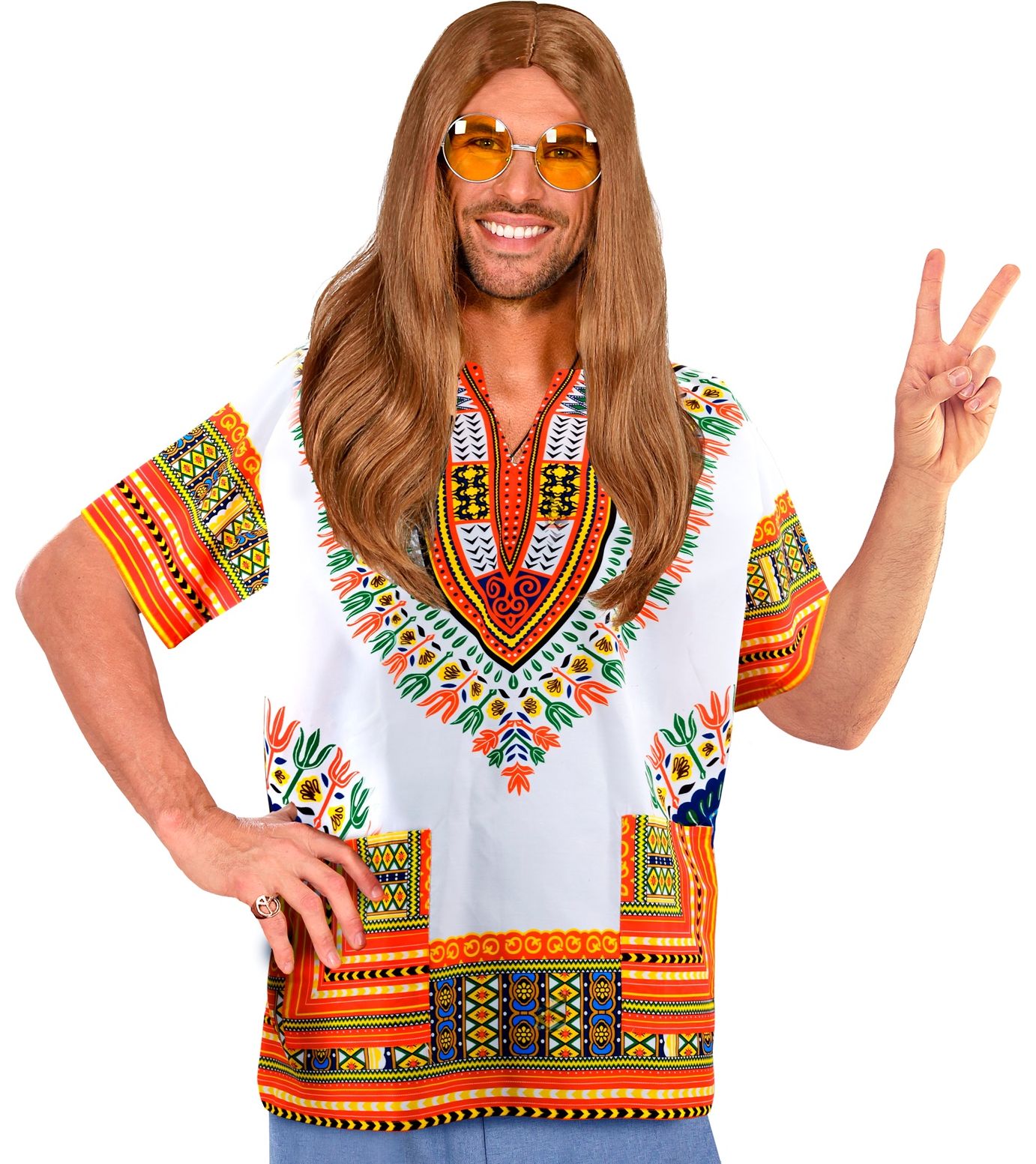 Rasta Hippie Shirt Heren Wit