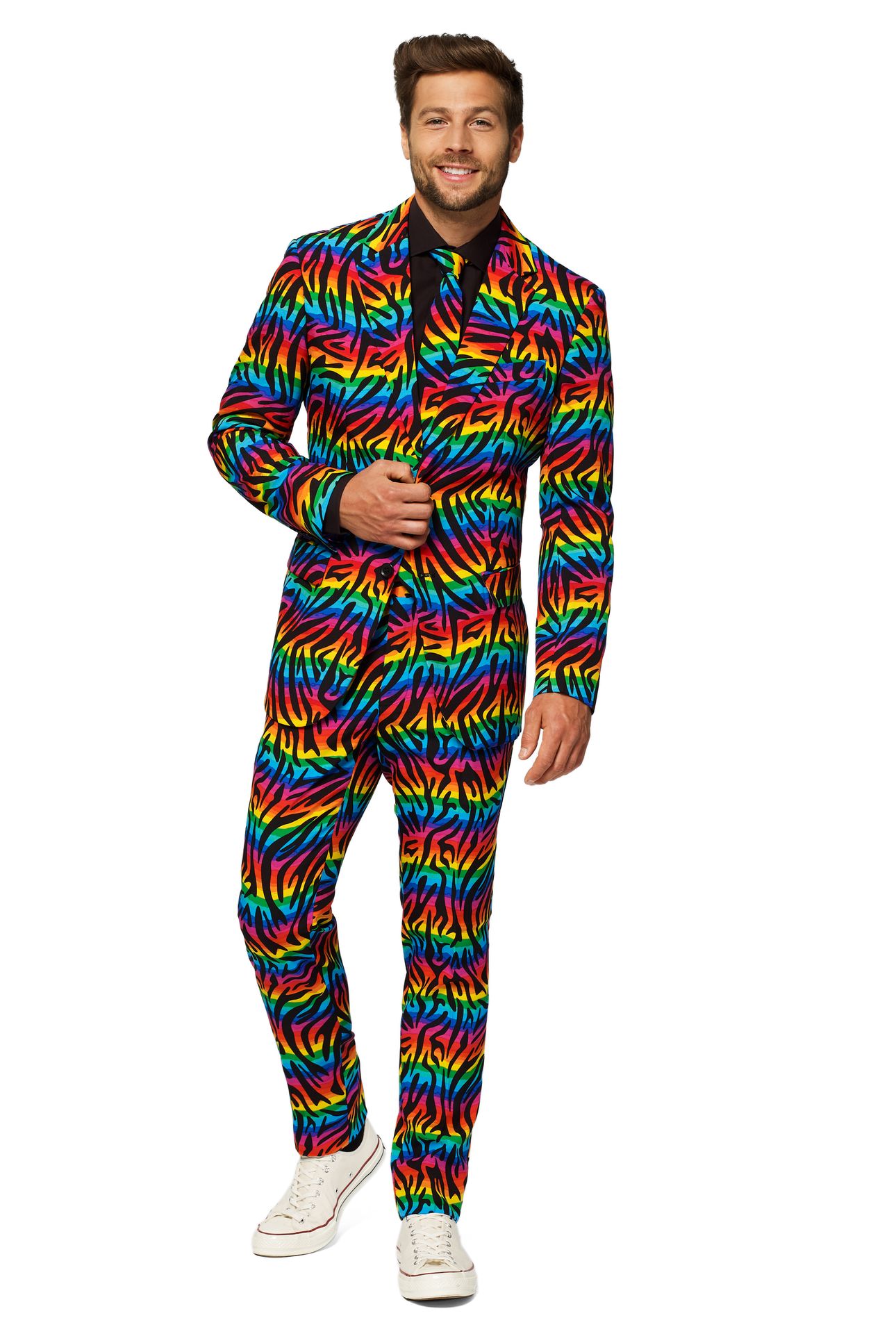 Regenboog Dierenprint Opposuits Kostuum