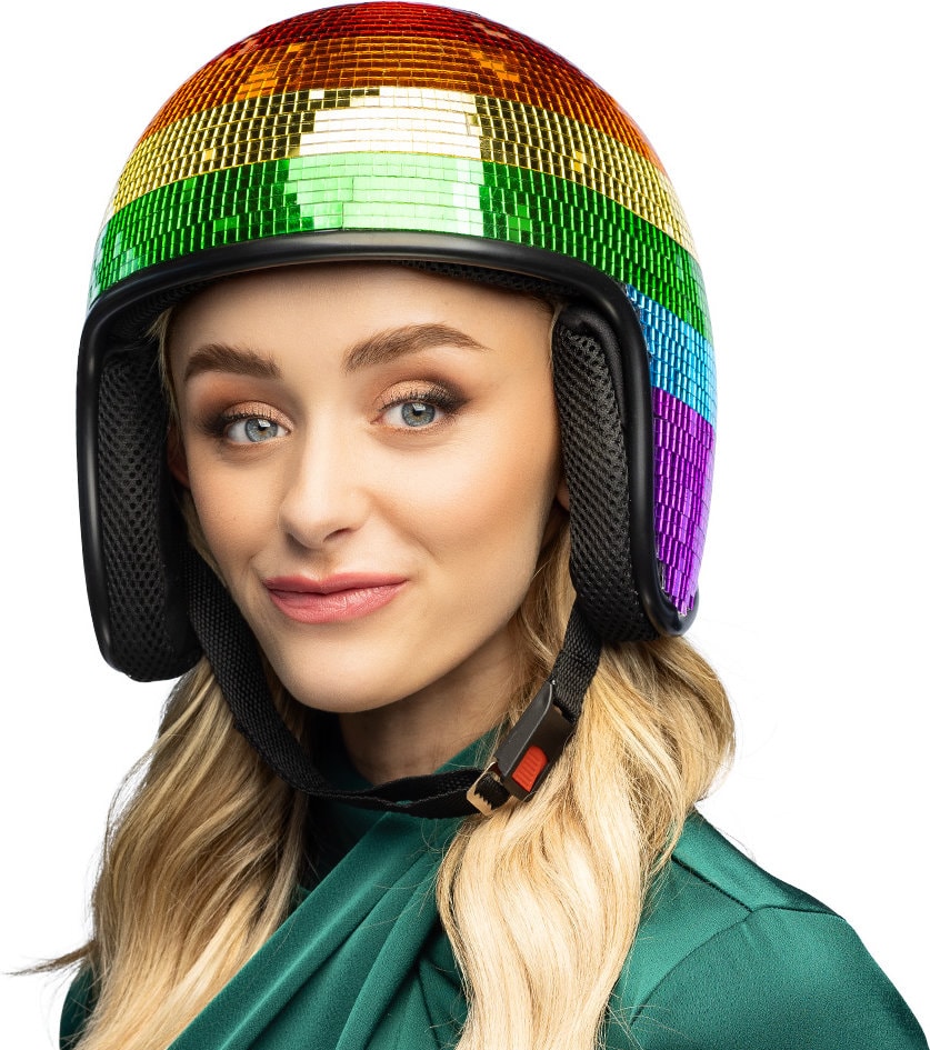 Regenboog Discobal Helm
