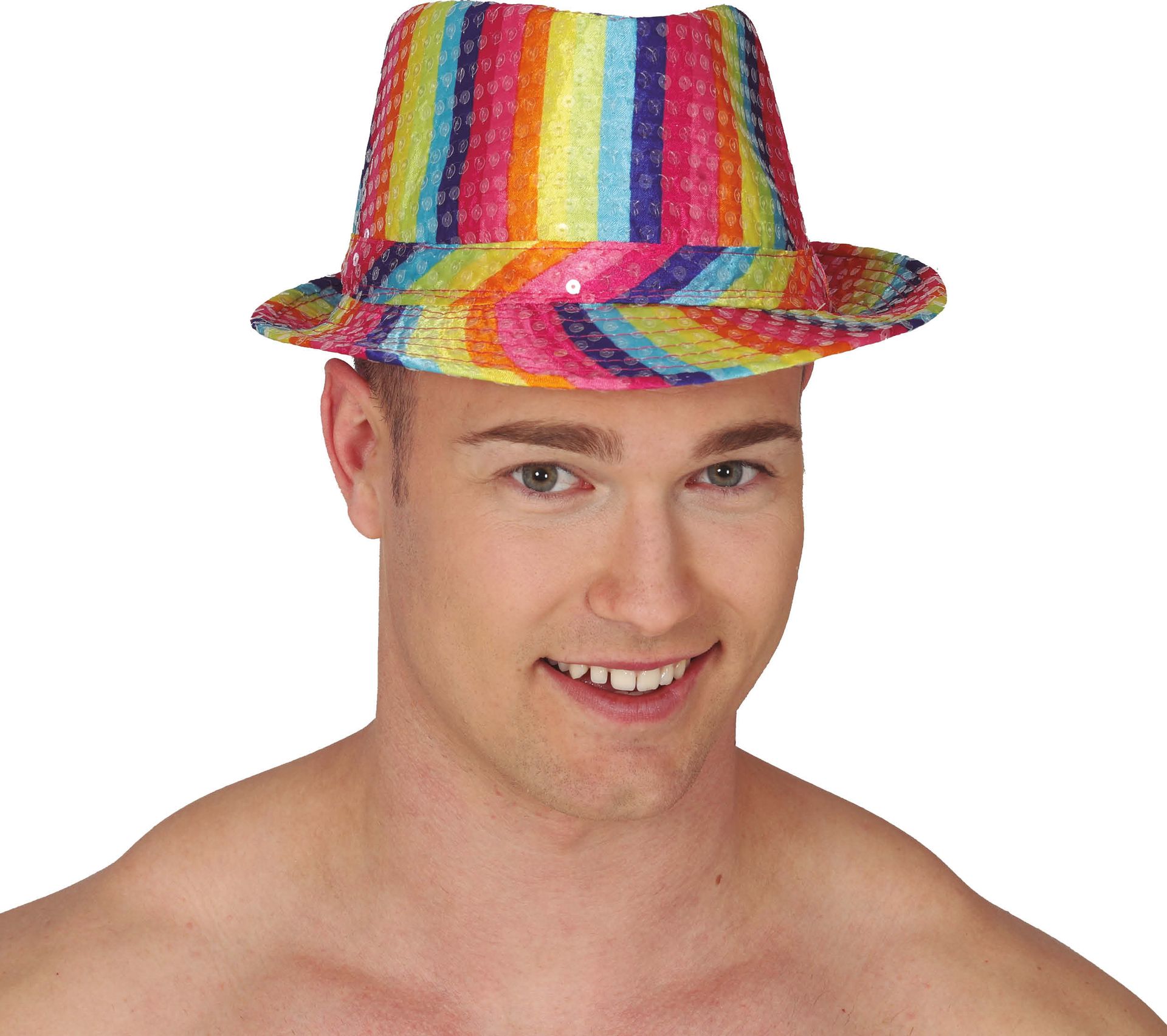 Regenboog Gaypride Pailletten Fedora
