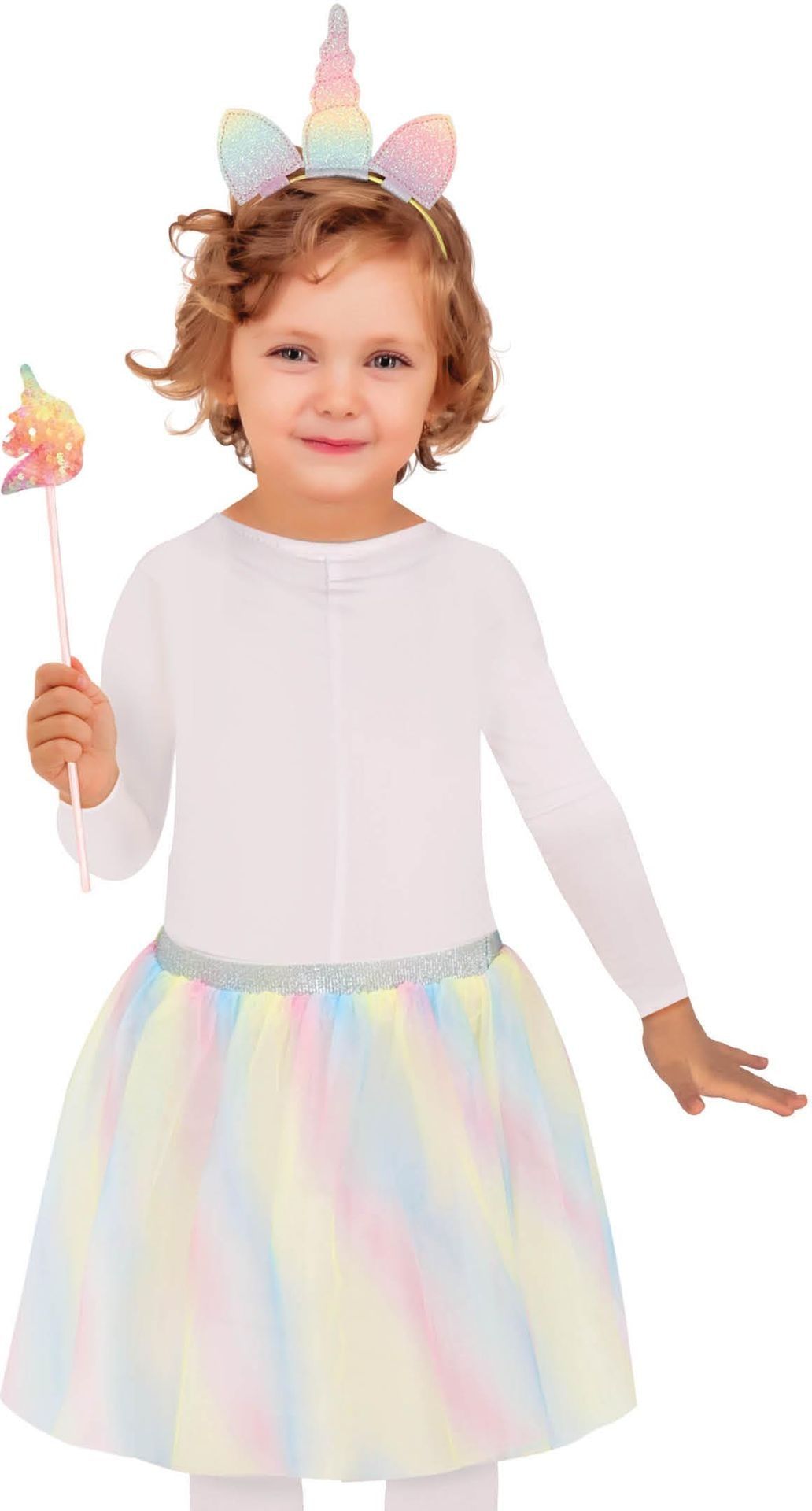 Regenboog Pastel Eenhoorn Prinses set 3-Delig Meisjes