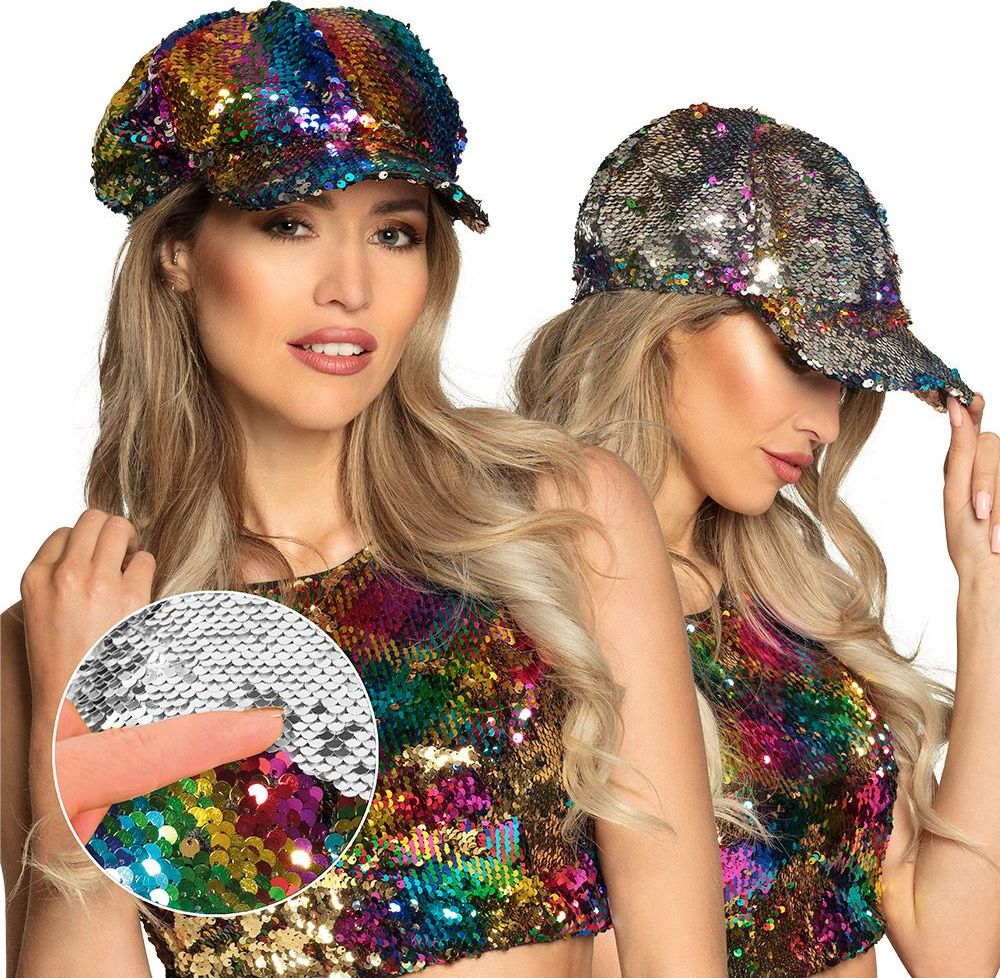 Regenboog Pet Pailletten