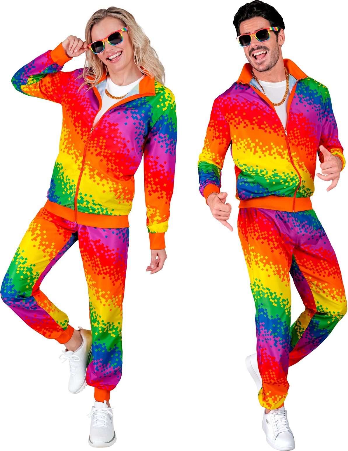 Regenboog Pixel Trainingspak Unisex