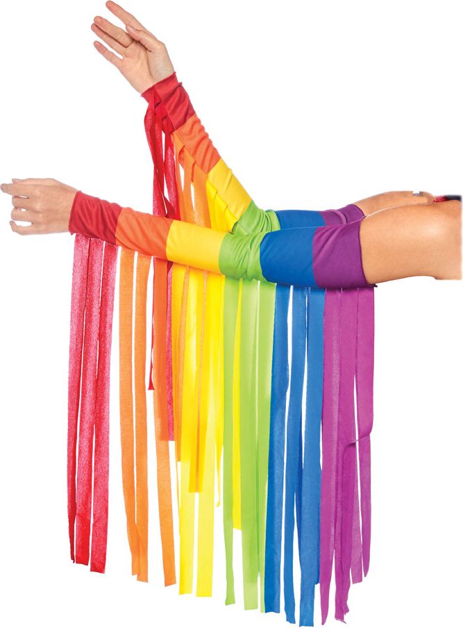 Regenboog Sliertjes Armwarmer
