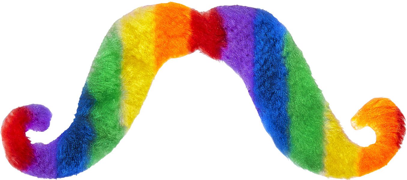 Regenboog Snor Mannen