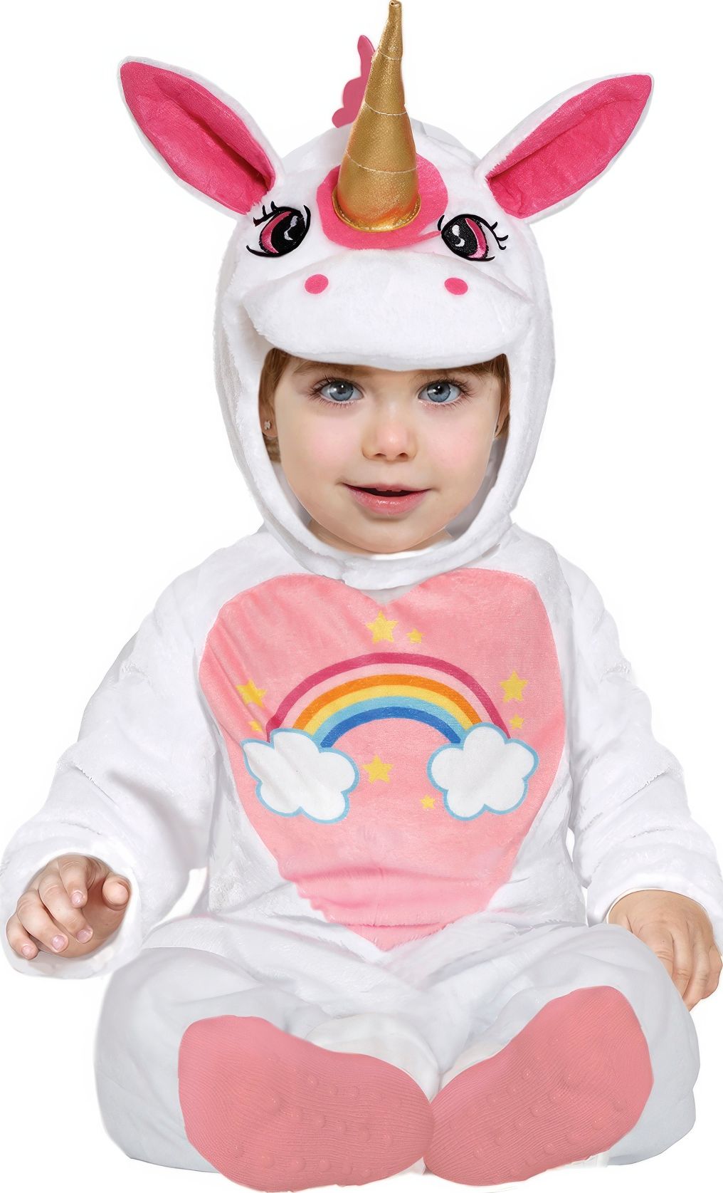 Regenboog Unicorn Kostuum Baby Wit