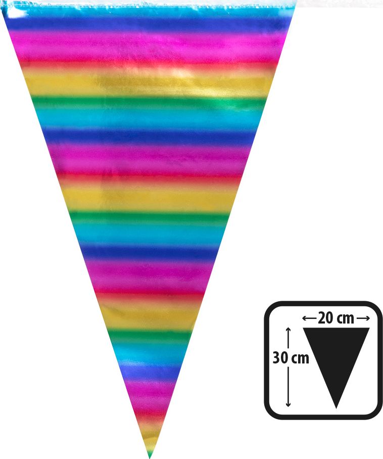 Regenboog Vlaggetjes Metallic