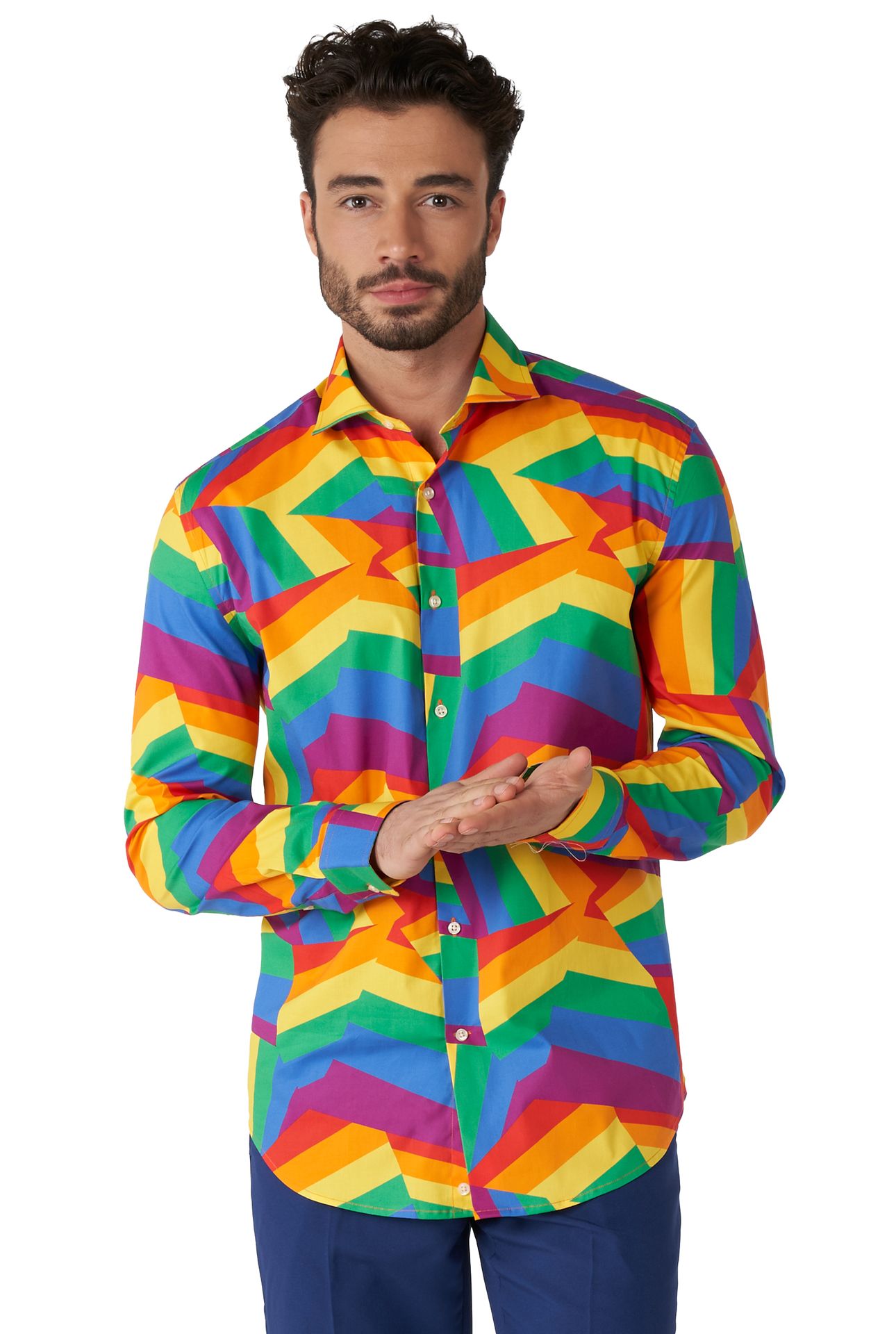 Regenboog Zig Zag Opposuits Blouse