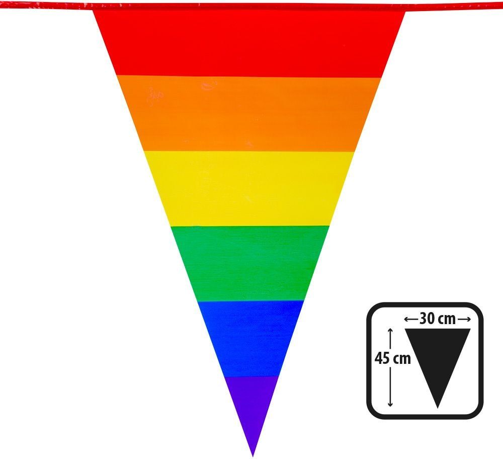 Regenboogkleurige vlaggenlijn