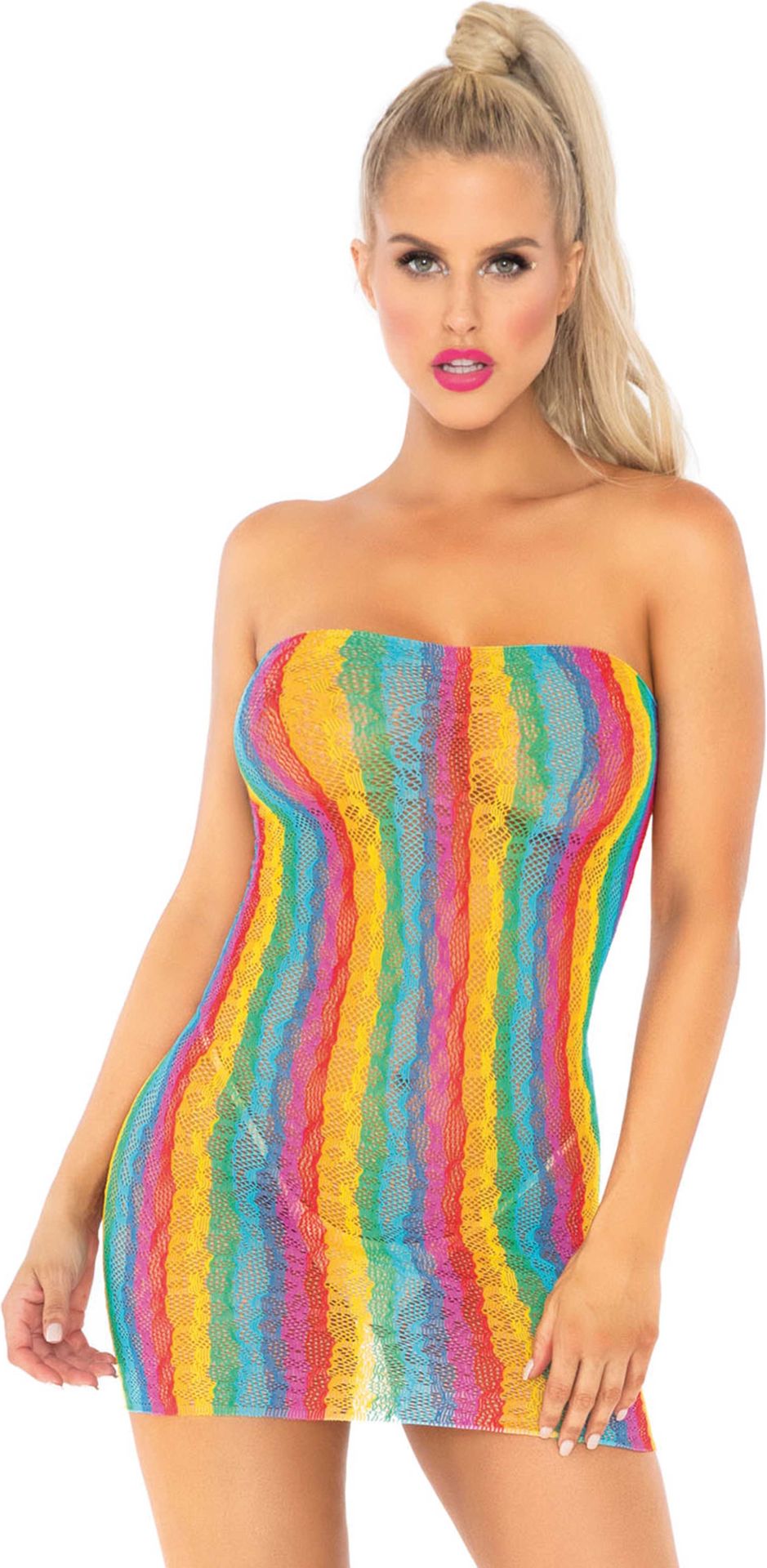 Regenboogprint Jurk