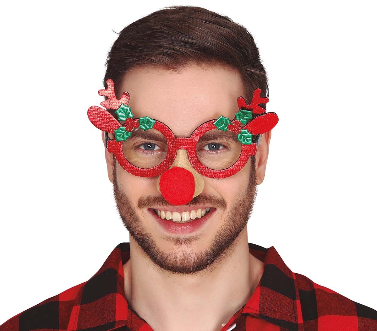 Rendier Foute Kerst Bril met Neus