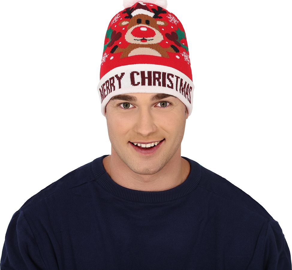 Rendier Foute Kerst Muts Brei Effect