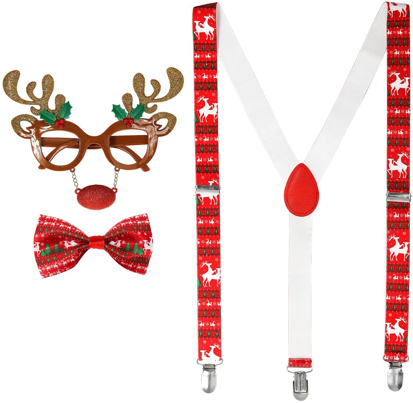 Rendier Kerst Hipster Accessoire Setje