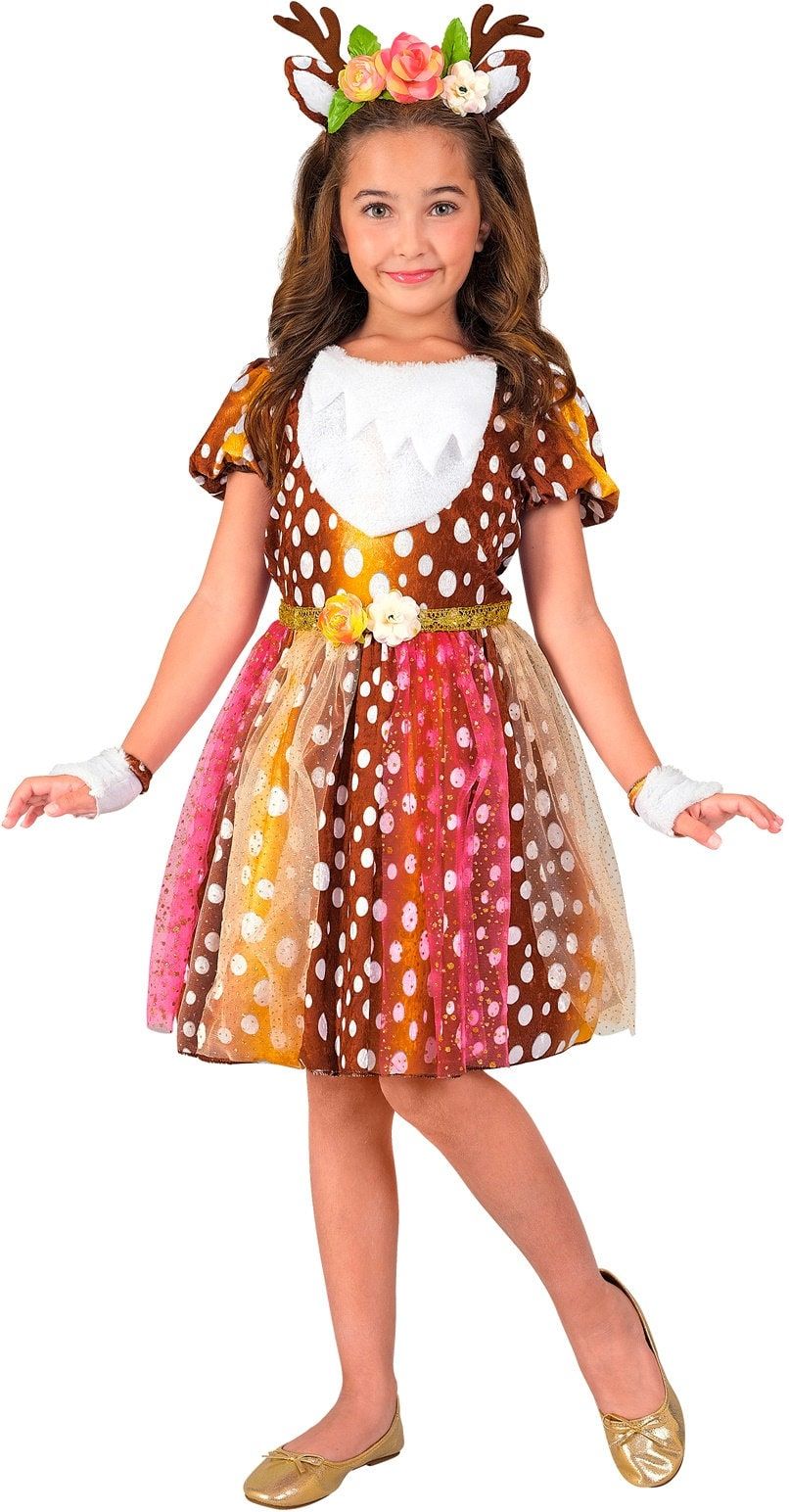 Rendier Kostuum Jurk Bruin Meisjes