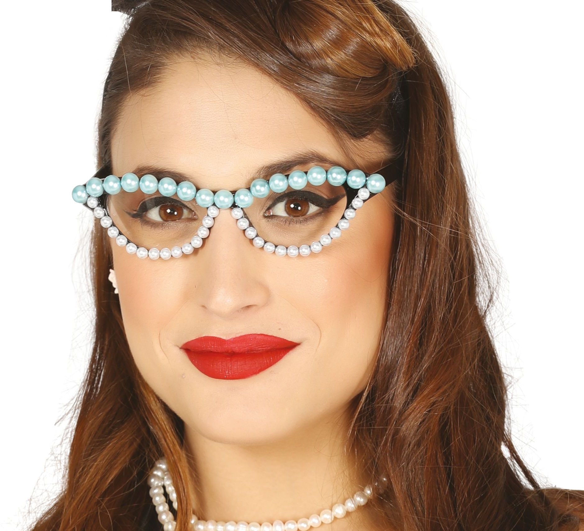 Retro 50s bril met parels