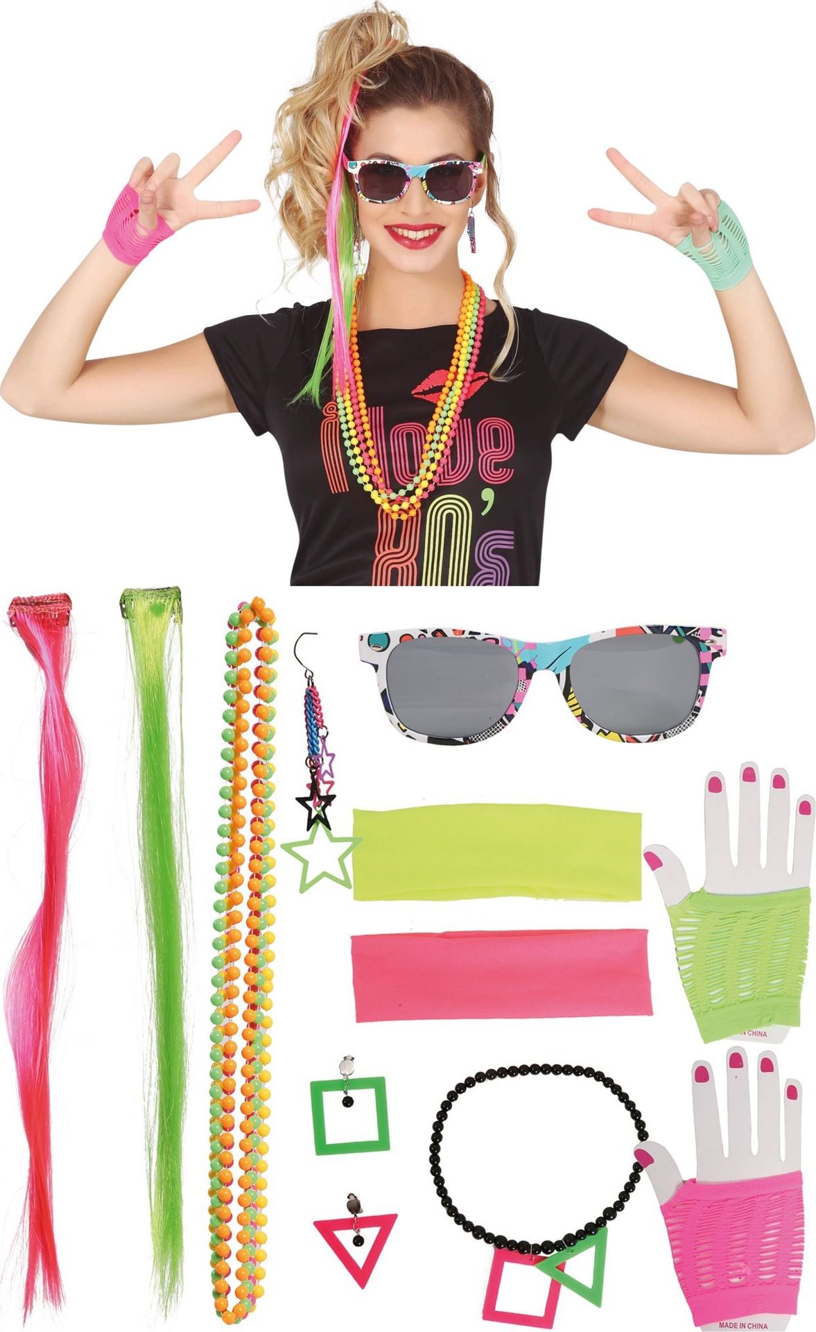 Retro 80's Accessoires Set